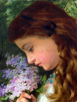 Sophie Gengembre Anderson : Girl With Lilac